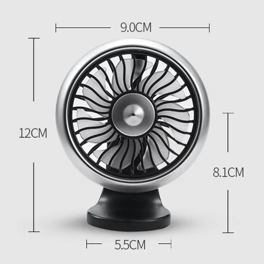 

Mini Car Fan Multi-function Automotive Supplies Car Fan Conditioning Air Console Center Outlet USB Wind Regulate H6C1