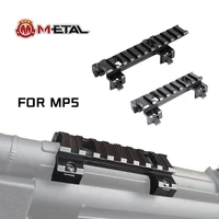 wadsn tactical gear aluminium mp5 g3 metal base mp5k dovetail guide rail bracket fit 20mm scope mount rail hunting gun accessory