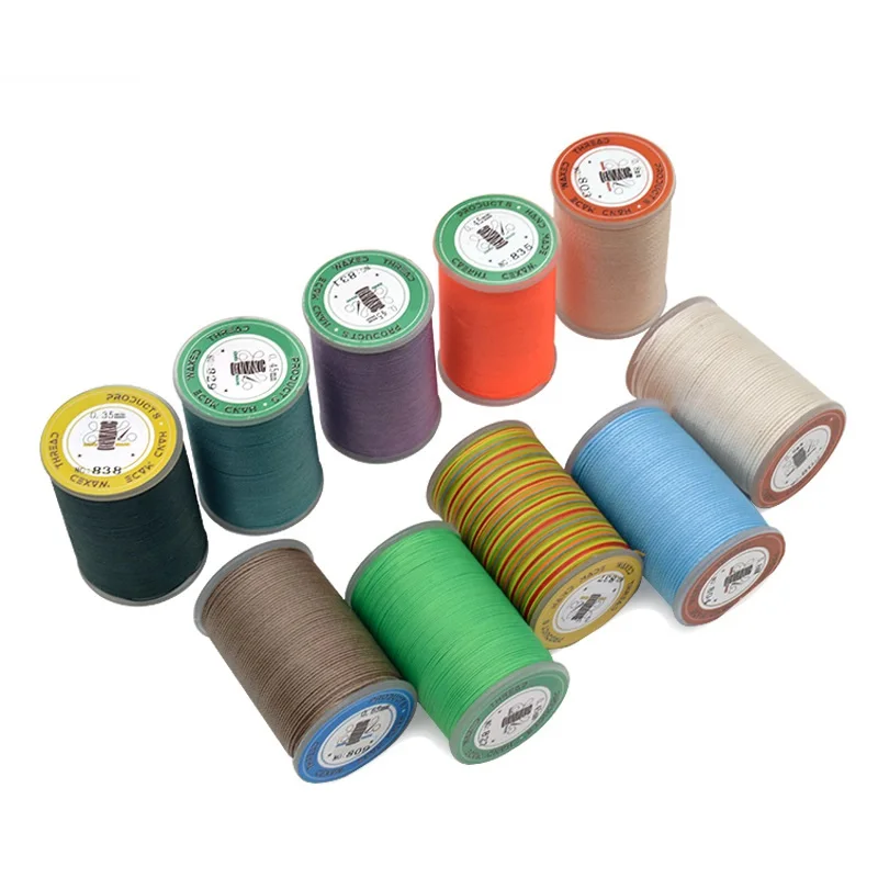 0 55 мм полиэфирная кожа ручная работа Круглый воск нить цвет веревка оптовая