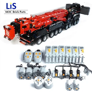 Модернизированный мобильный кран Ver Power LTM11200 RC Либхерр, высокотехнологичные моторные наборы, блоки, подарок для детей на день рождения