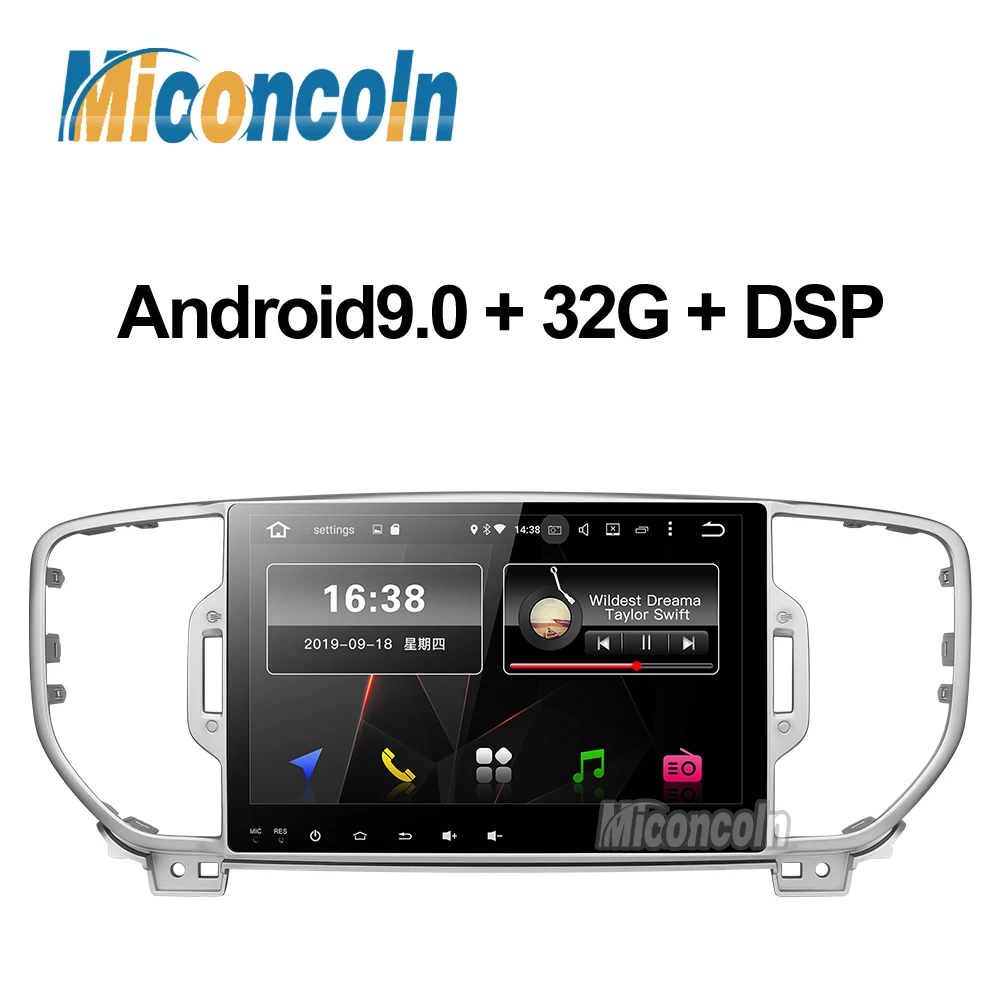 Android 9 0 DSP 2 + 32G автомобильный dvd gps плеер для KIA sportage 2016 2017 kx5 Автомобильный навигатор