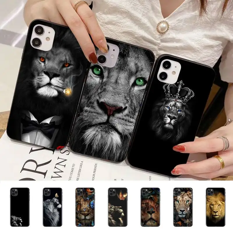 

Animals The Lion Phone Case For iPhone 11 8 7 6 6S Plus X XS MAX 5 5S SE 2020 XR 11 pro DIY Funda capa