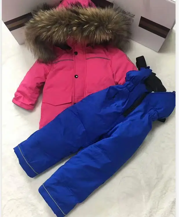 Детский Зимний пуховик с капюшоном на утином пуху 80-145 см | Мать и ребенок