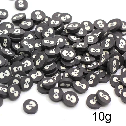 Black 10g Happy Monkey10g Fimo Boba Slime добавки поставки милый Полимерная глина спринклеры DIY Набор наполнитель для облачной прозрачной хрустящей слизи глина - Цвет: Black 10g