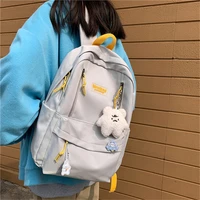 women backpack large capacitry laptop backpack student shoulder for teen girl waterproof solid color schoolbag travelbag