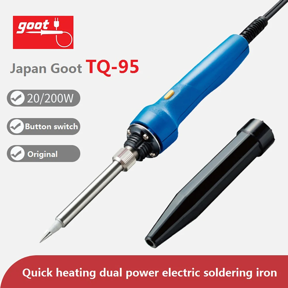 Оригинальный паяльник GOOT TQ-95 20/200 Вт Регулируемый Электрический с двойной