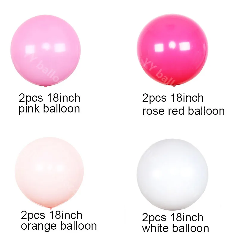 Пастельные воздушные шары-гирлянды арочный Комплект 160 шт./компл. розовый белый