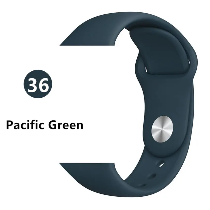 Pcific Green Lbiaodai ремешок для apple watch 4 3 apple watch band apple watch ремешок 44mm 40mm iwatch band 42mm 38mm спортивный силиконовый браслет ремешок для часов ремешки для apple watch 4 3 2 1 - Цвет ремешка: Pcific Green