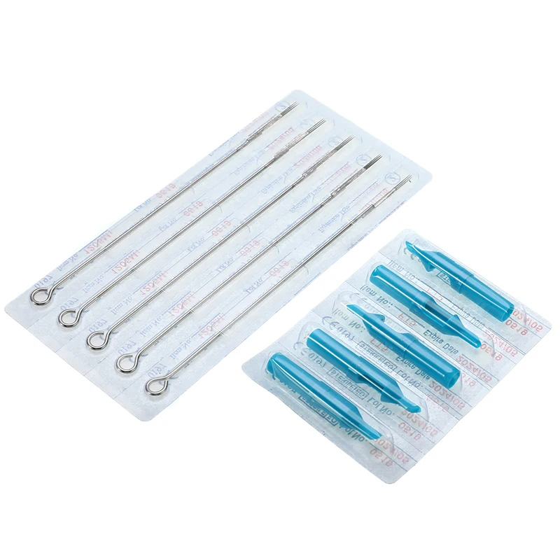 40 шт./компл. RM + FT тату иглы наконечники смешанные голубые бриллиантовые