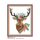 Наборы для вышивки крестиком с узором в виде головы оленя, Набор для вышивки крестиком 11CT 14CT, Набор для вышивки ниткой, украшение
