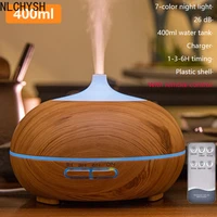 400ml air humidifier aroma diffuser remote control humidifier wood grain mist maker aromatherapy air purifier for home