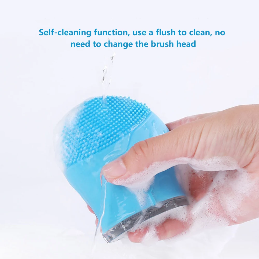 Мини USB электрическая щетка для очищения лица силиконовая Ультразвуковой