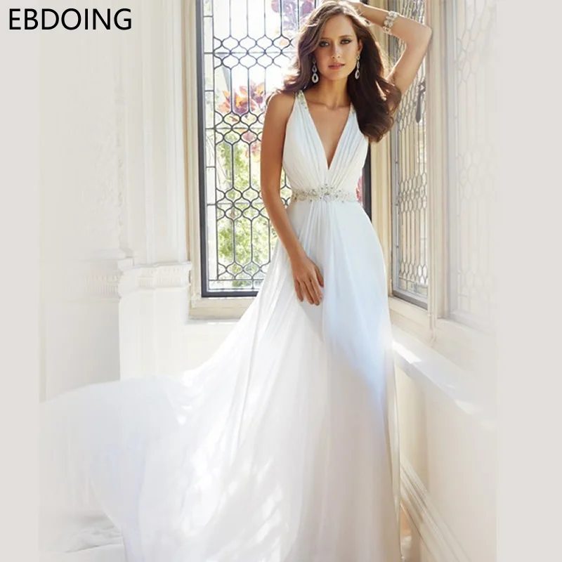 

Vestidos De Novia потрясающее ТРАПЕЦИЕВИДНОЕ свадебное платье с глубоким v-образным вырезом новейшего размера плюс длинное свадебное платье для не...