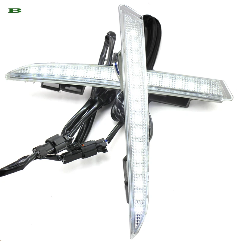 

2pcs For Ford Kuga Escape 2013-2015 LED Daytime Driving Running Light DRL 6000K White Turn Yellow Turn Blue Light