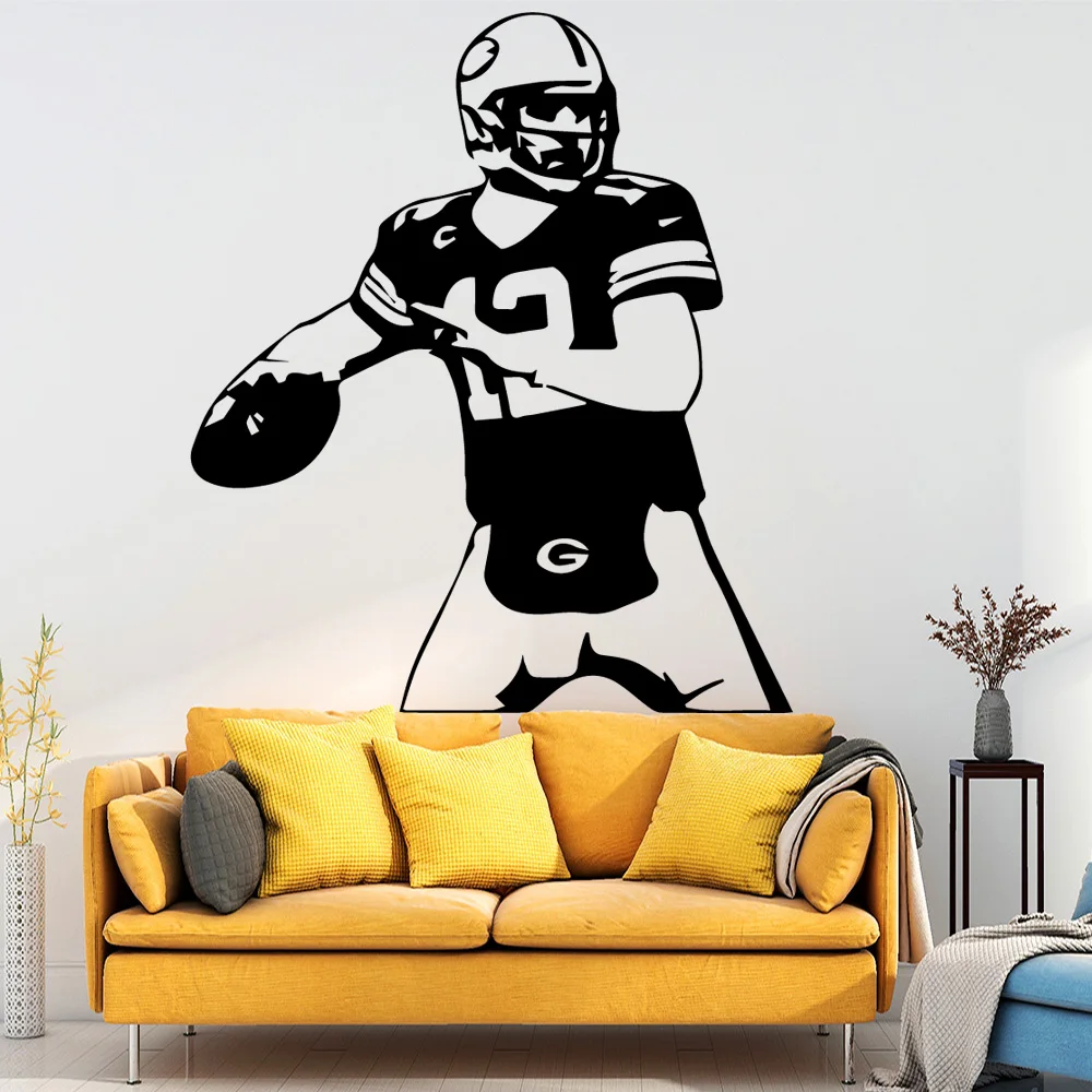 

Enthusiasm Playing Rugby Wallpaper Wall Sticker Home Decoration Accessories For Living Room Wall Decal Home Accessories