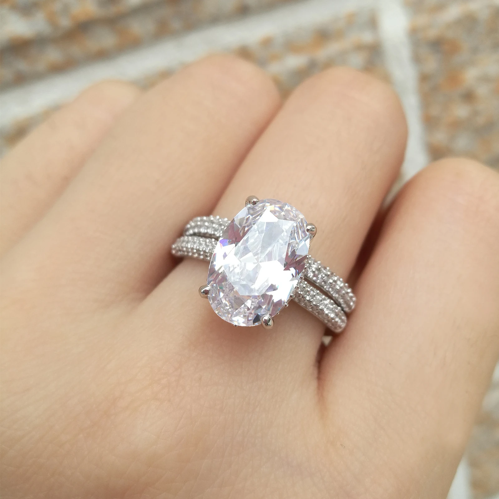 Новинка 2 предмета цельное обручальное кольцо из стерлингового серебра 925 пробы