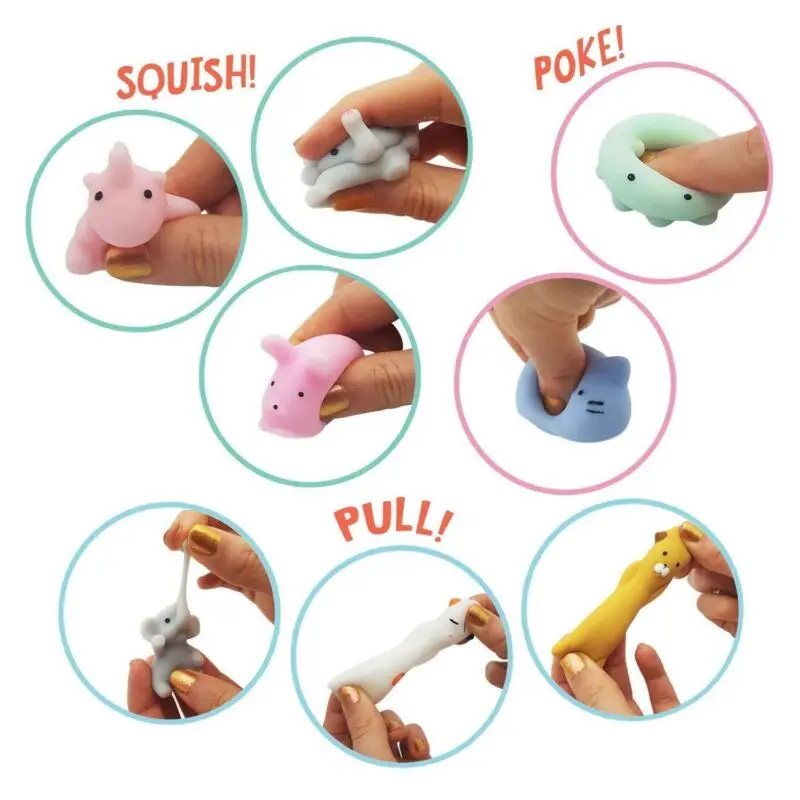 Милые детские игрушки сжималки Mochi антистресс в виде животных милые Kawaii Rilakkuma для