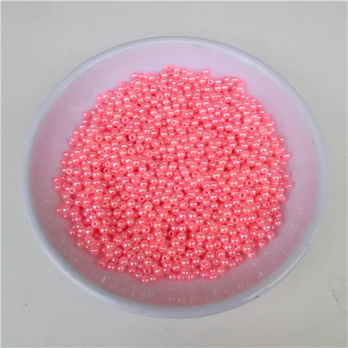 watermelon red 3 мм отверстие ABS Круглый искусственный жемчуг бусины для шитья одежды ремесла DIY ювелирное ожерелье ручной работы браслеты аксессуары - Цвет: watermelon red