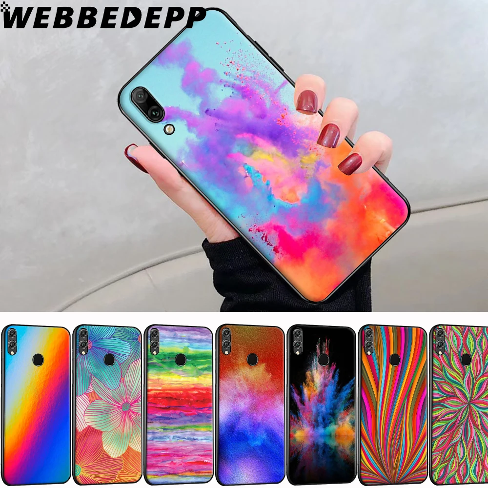 Градиентный Радужный мягкий чехол для huawei Honor 6A 7A 9X20 Pro 8A 7C 8C 7X8X8 9 10 lite 20S Note10 View20 |
