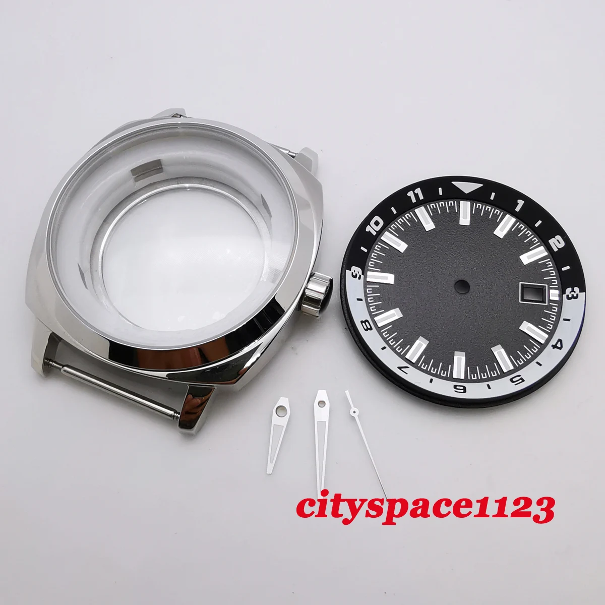 

Suitable for NH35, NH36 movement 42mm polished stainless steel watch case and dial hands