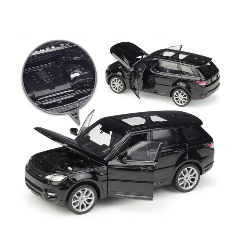 Welly 1:24 литая спортивная машина Range Rover оранжевая черная белая высокая модель