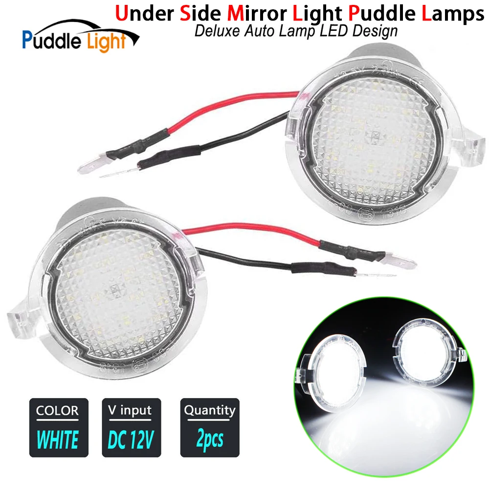 

Pair Side Mirror Puddle Lights For ford Edge Fusion Flex Explorer Mondeo Taurus F-150 Expedition Super bright Auto Lamps
