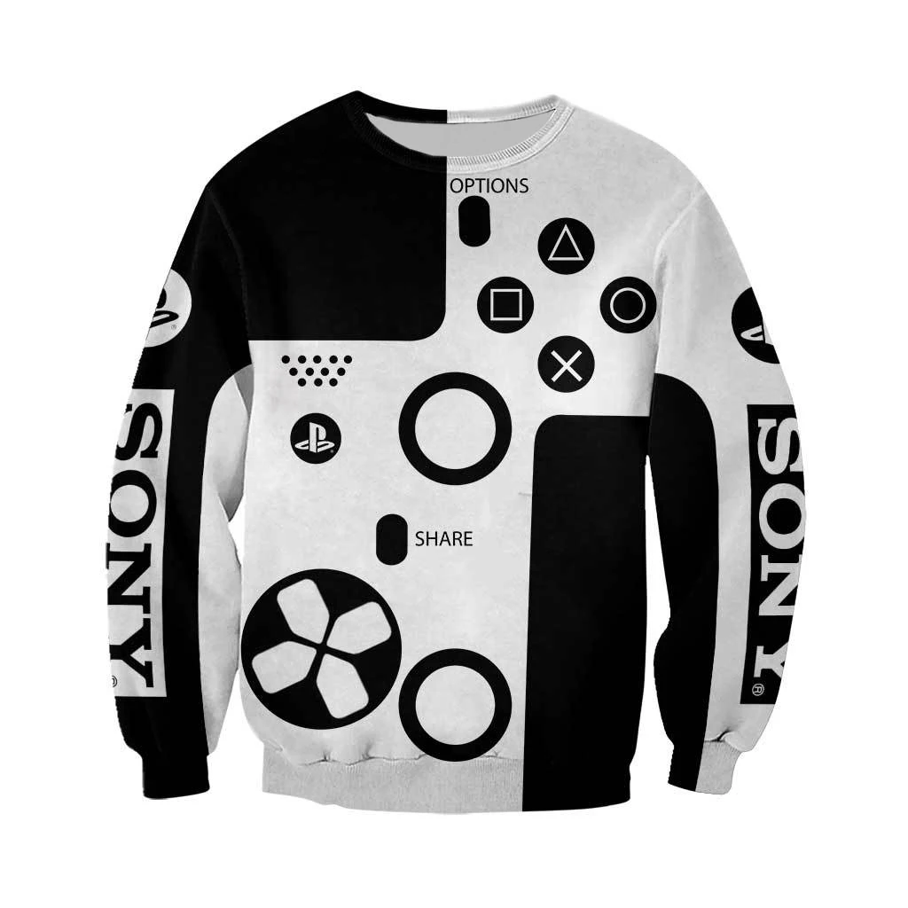 

New 3D Printing Fun PS Dualshock Sweatshirt Hoodie Unisex Fashion Street Casual Sweatshirt