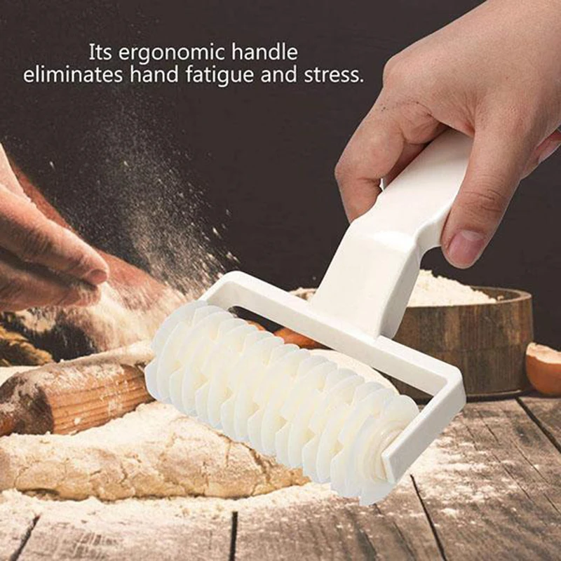 

1pc Pastry Lattice Roller Cutter Plastic Dough Pull Net Wheel Knife Pizza Pastry Cutter Pie Craft Making Tool Baking Accessories