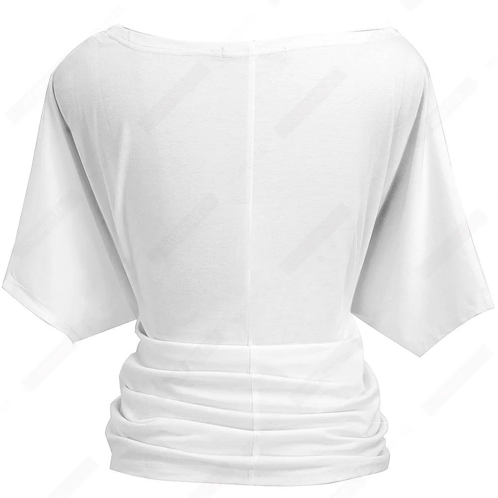 Футболка женская однотонная с круглым вырезом модная короткая рубашка в