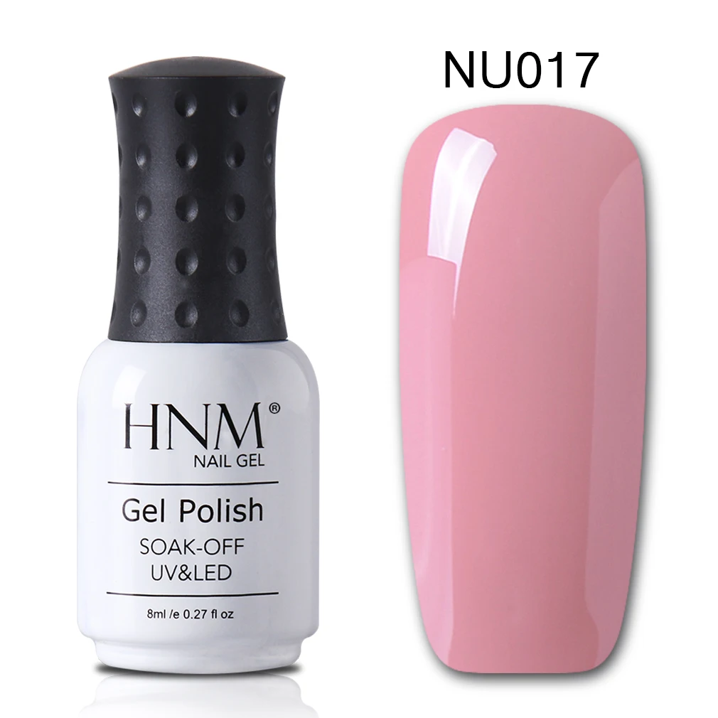 Nude017 HNM 8 мл серый фиолетовый серия цвет уф-гель для ногтей светодиодный лампа гель-лак замачиваемый гибридный лак краска штамповка топ основа лак - Цвет: Nude017