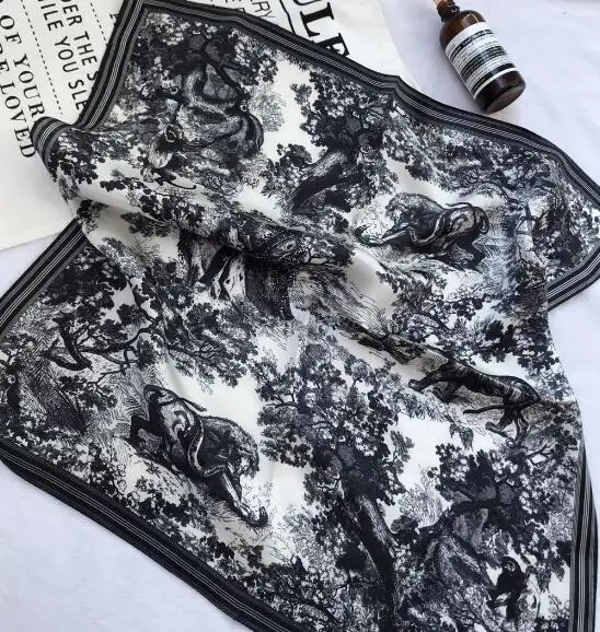 

womens ladies Retro Silk summer printing Small scarf