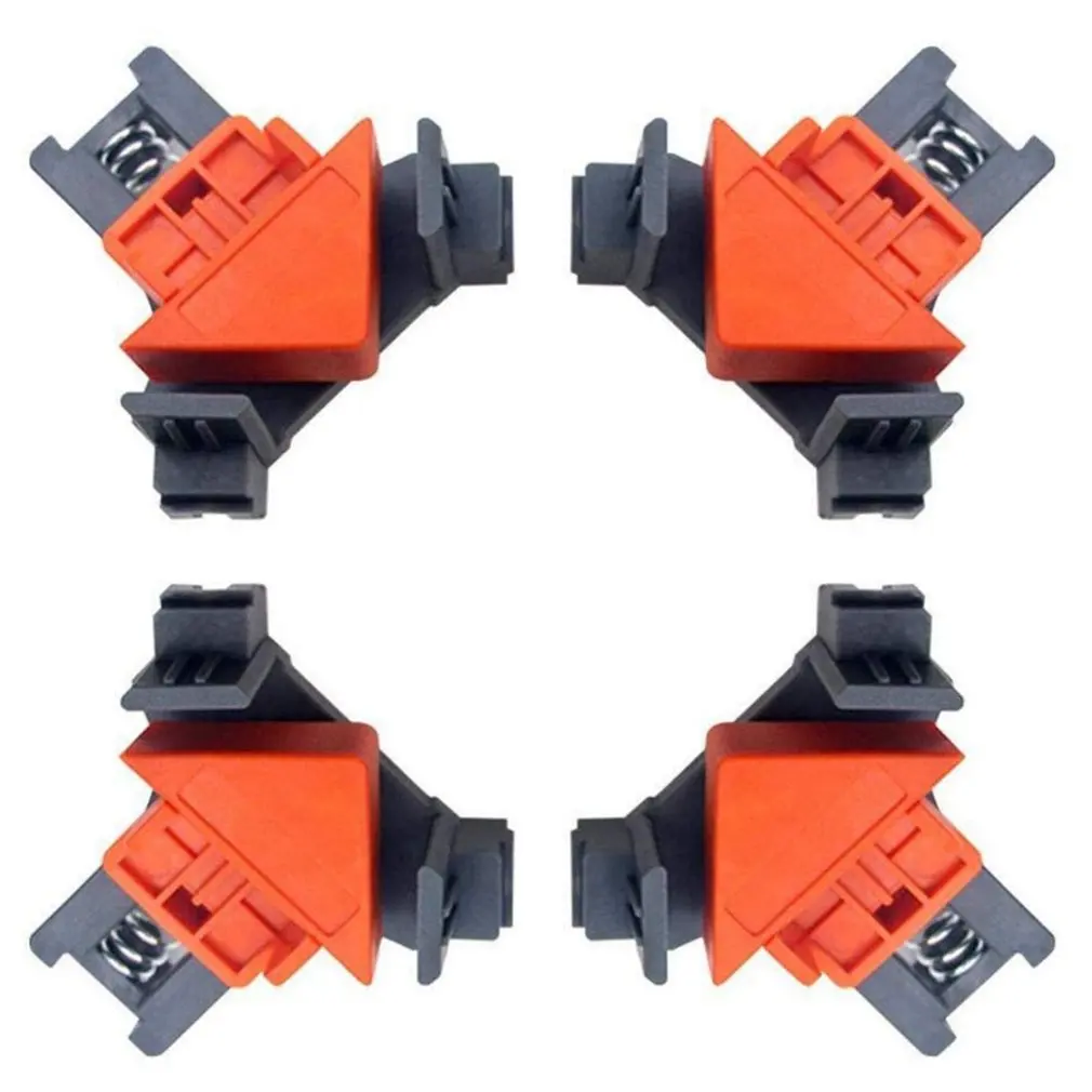 

4 PCS Multifunctional Right Angle Fixing Clip Corner Clamp Frame Woodworking Positioning Right Angle Locator Hand Tool