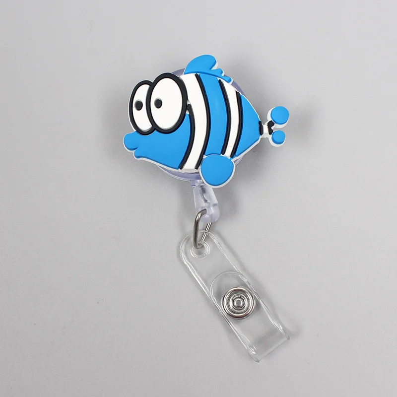 7 Creative Ocean Fish Clown Retractable Boy Starfish Turtle Card Holder Badge Reel Nurse Exhibition Enfermera Girl Name Card Chest - Цвет: 7