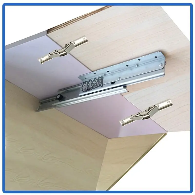 (1 слайд + 2 шарнира)/лот раздвижной столешницы для мебели скользящие направляющие