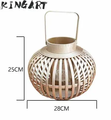 Винтажный Ретро подсвечник декоративный античный деревянный бамбуковый