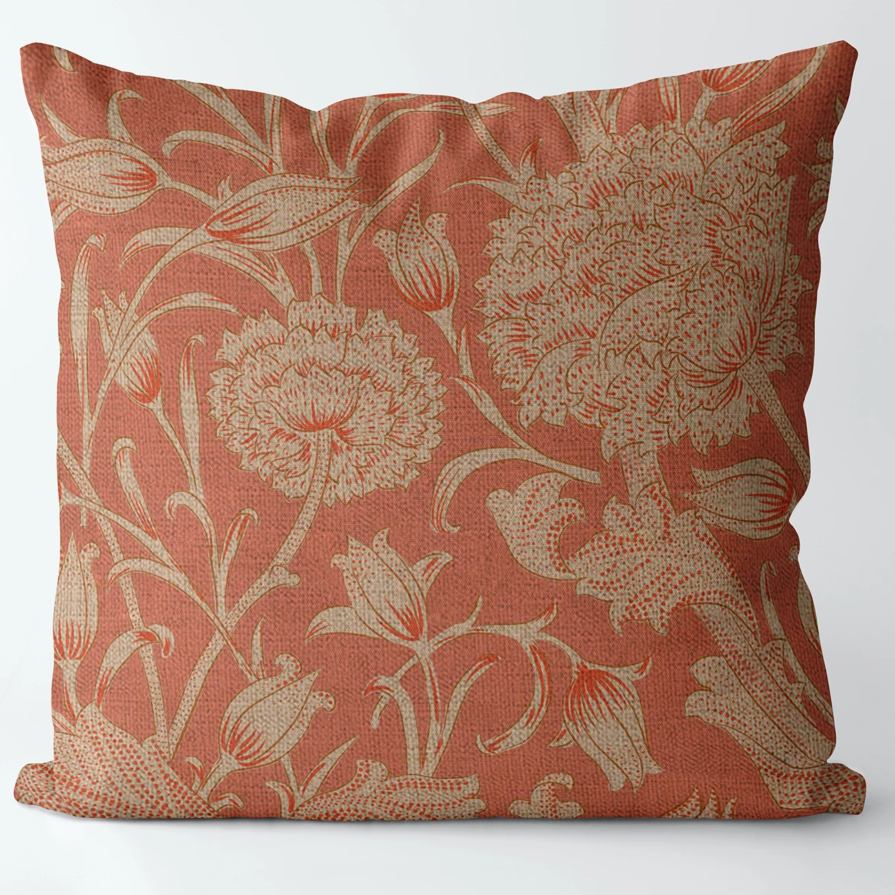 

Льняная квадратная наволочка, винтажные цветы, 45x45 см