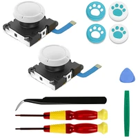 2 pack replacement joystick analog thumbstick part for nintendo switch lite joy con controller with repair tool kit