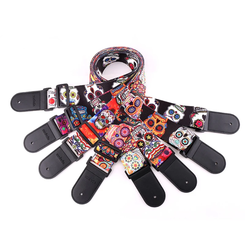 universal leder nylon akustische gitarre gurt für akustische elektrische gitarre und bass gitarre gürtel bunte druck straps free global ship