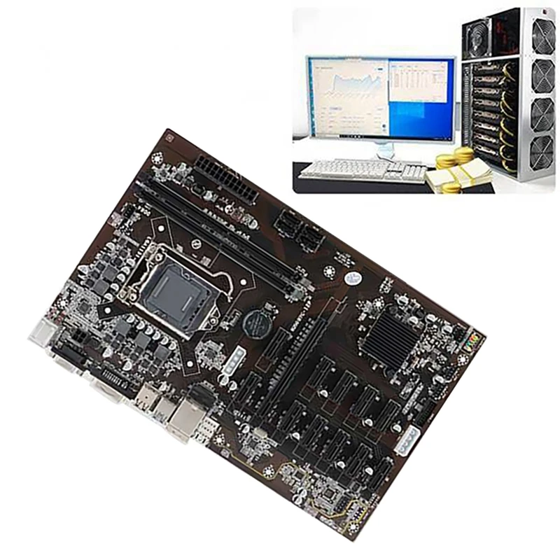 Материнская плата BTC B250 12 P с ЦП G3930/G3900 + вентилятор 8 Гб DDR4 ОЗУ pcie графический слот