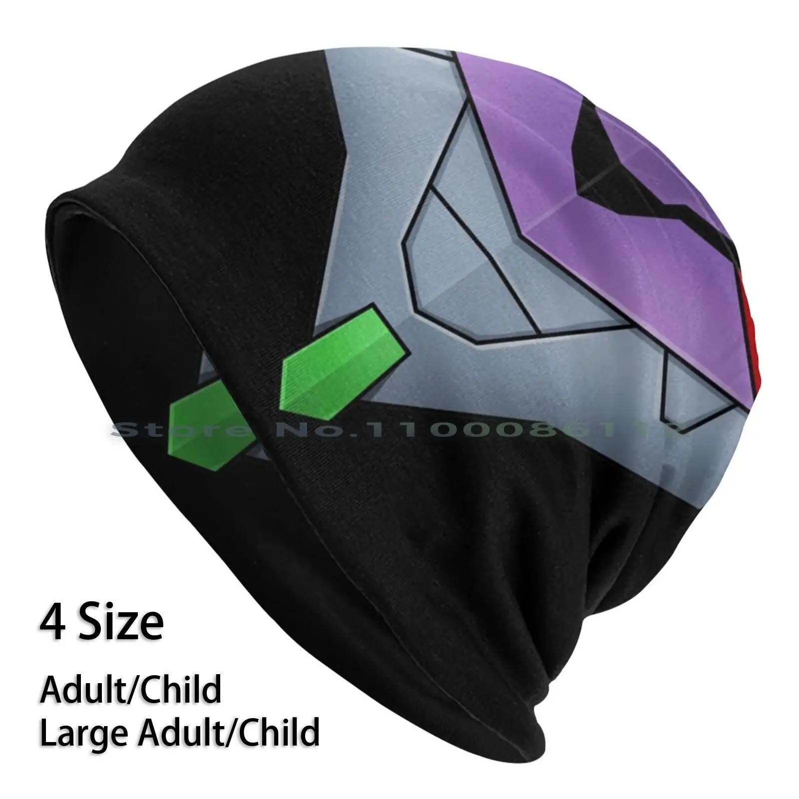 Эва 01 маска облегающие шапки вязаная шапка неоновый Genesis Shinji Mecha робот Аниме Манга Япония фиолетовый оранжевый зеленый Анно анимационное существо Адам