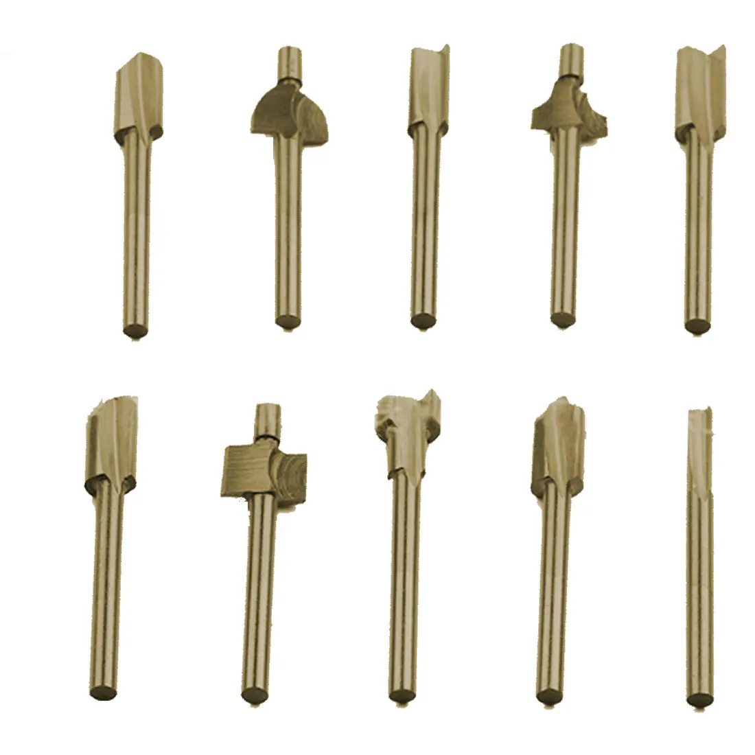 

Drill BitWoodworking Knife Edge Repair Carpenter 10pcs 3.175mm Shank HSS Router Bit For Dremel Rotary Tool for Copper/ ABS/ PVC