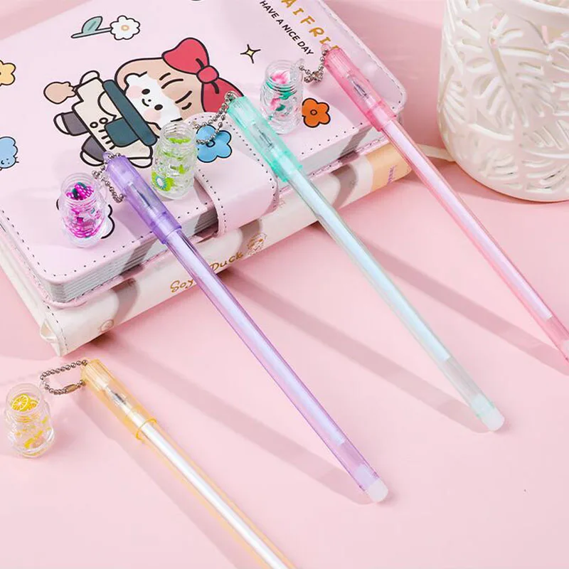 

Creative Fruit Pendant Gel Pen Cute 0.38mm black ink Signature Pen School Office writing Supplies Promotional Gift