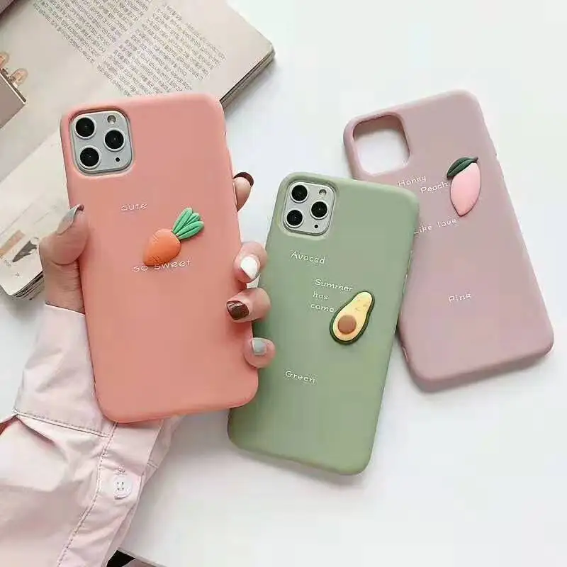 Новый мягкий чехол для iPhone 11 Pro XS MAX XR X силиконовый 7 6S 8 plus 3D карамельный