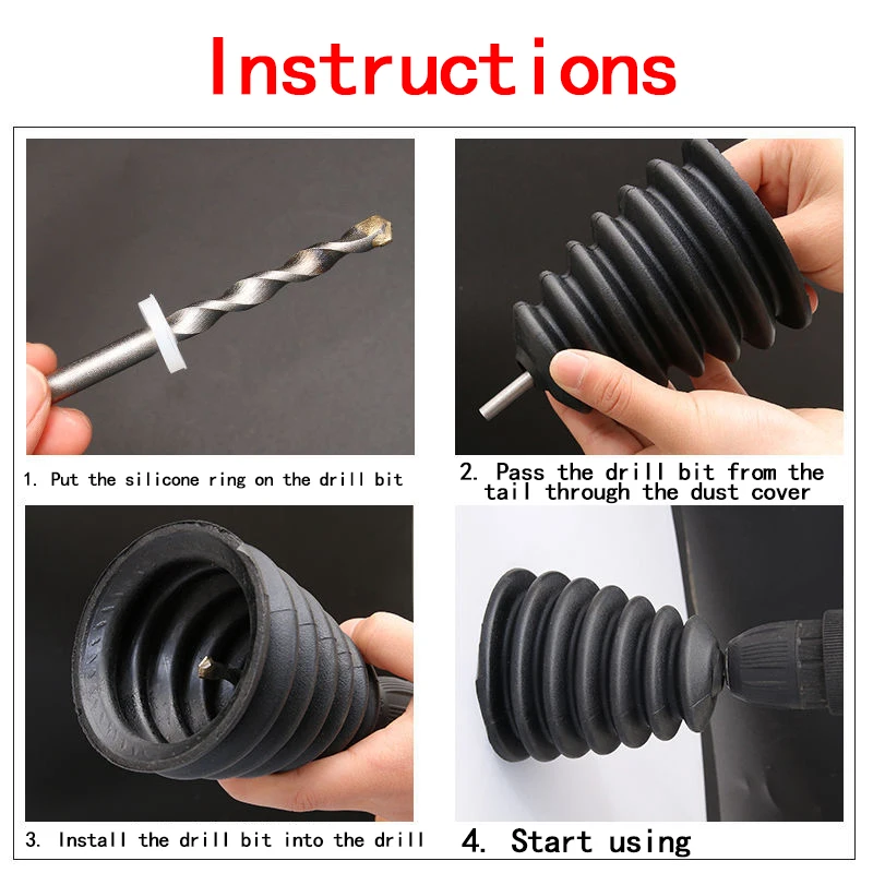 Новинка пылезащитное устройство новый электрический молоток силиконовая дрель