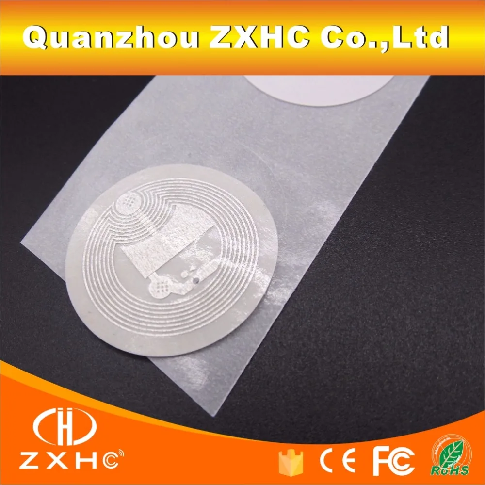 

(10PCS/LOT) 25mm White NFC Stickers Protocol ISO14443A13.56MHz NTAG 213 Universal Label RFID Tags and All NFC Phones