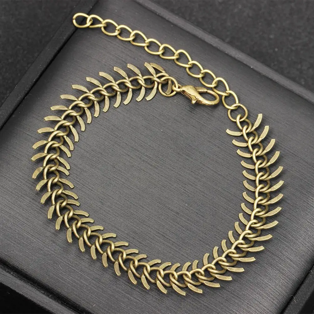 Мужской толстый браслет цепочка Fishbone вечерние ювелирные изделия в стиле хип хоп