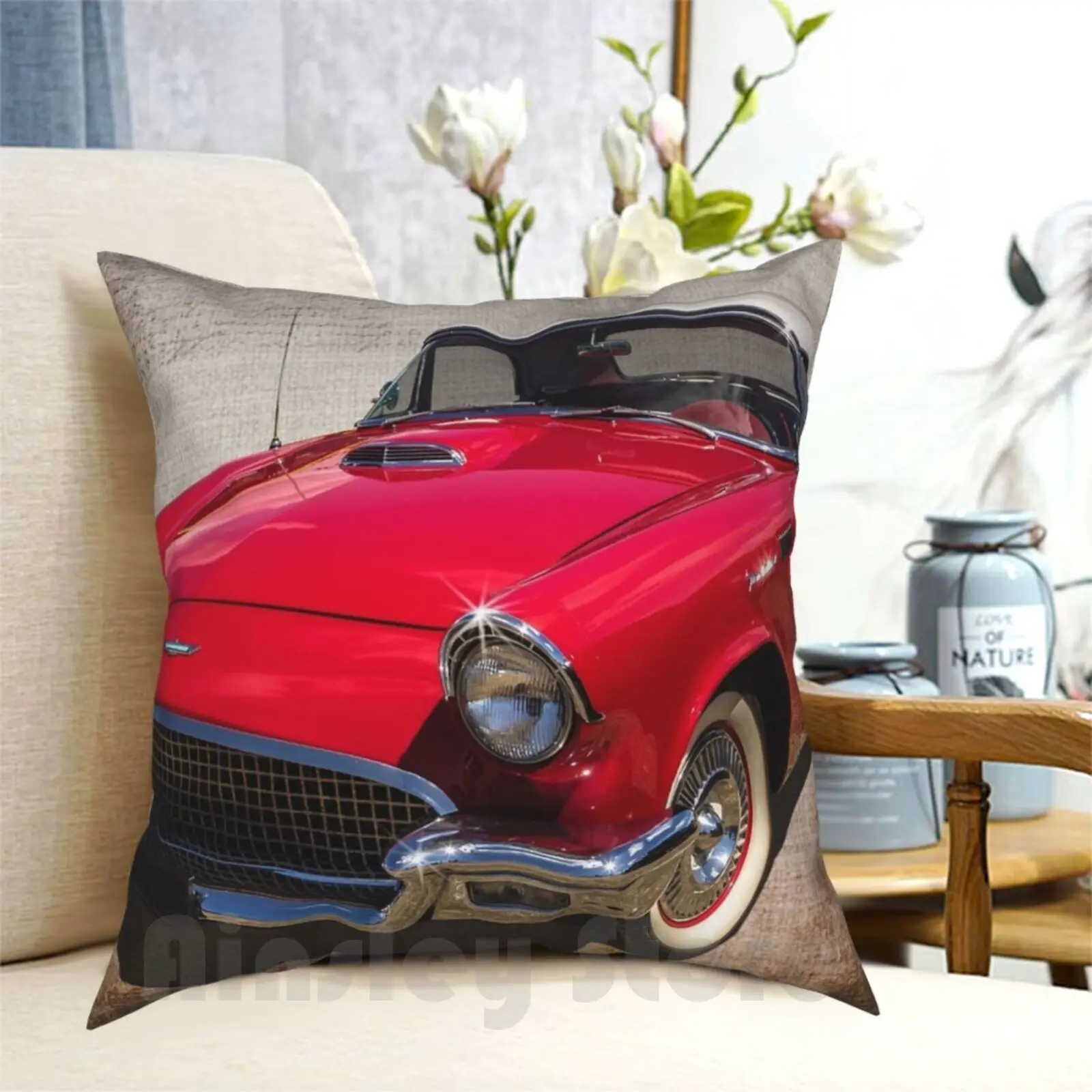 

57 Tbird наволочка с рисунком дома мягкая искусственная Обложка Tbird 1957 Tbird 1957 автомобиль транспортировка