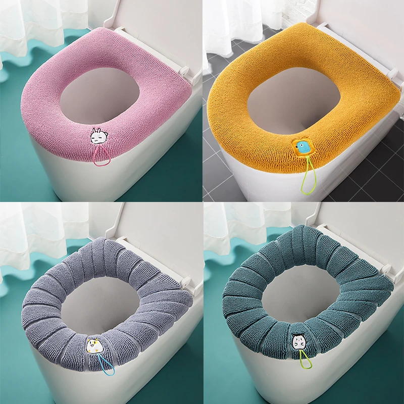 

Simplicity Practical Thicken Toilet Mat Durable Winter Warm Closestool Seat Mat Washable Reusable Bathroom Accessories