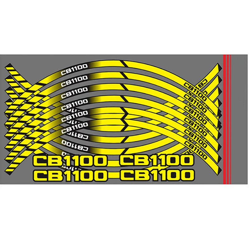 

Motorcycle Front and Rear Wheel Stripes Decal Sticker Reflective Decal Accessories For HONDA CB 1100 CB1100 cb1100 With logo