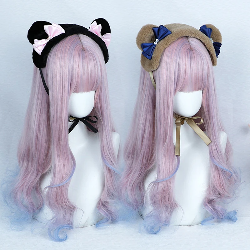 

Повязка на голову в стиле "Лолита", завязка-бабочка с медвежьими ушками, повязка на голову, милый женский головной убор, нарядный аксессуар д...